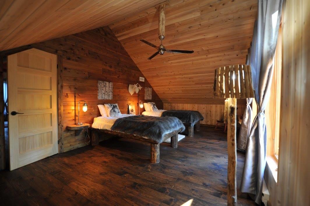 לה מלבאי Les Bouleaux - Les Chalets Spa Canada מראה חיצוני תמונה