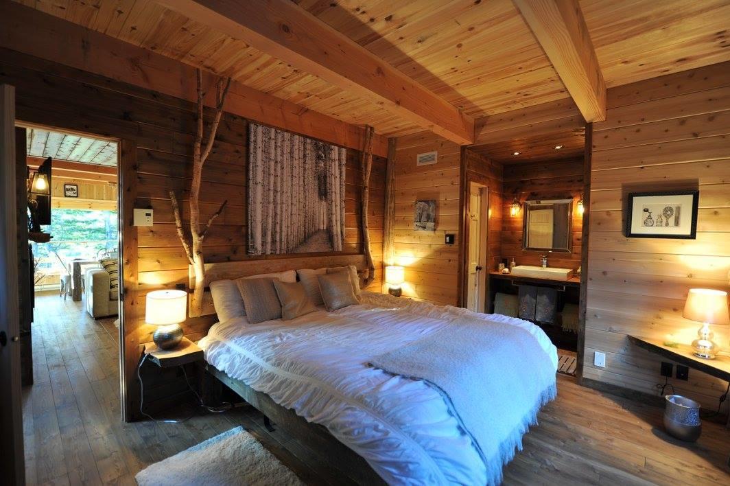 לה מלבאי Les Bouleaux - Les Chalets Spa Canada מראה חיצוני תמונה
