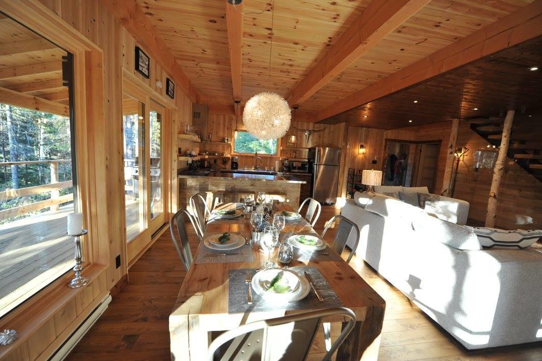 לה מלבאי Les Bouleaux - Les Chalets Spa Canada מראה חיצוני תמונה