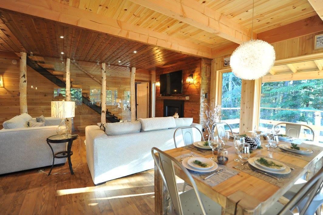 לה מלבאי Les Bouleaux - Les Chalets Spa Canada מראה חיצוני תמונה