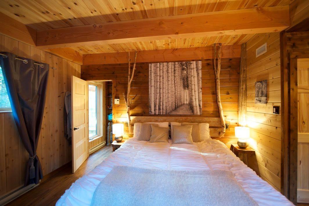 לה מלבאי Les Bouleaux - Les Chalets Spa Canada מראה חיצוני תמונה