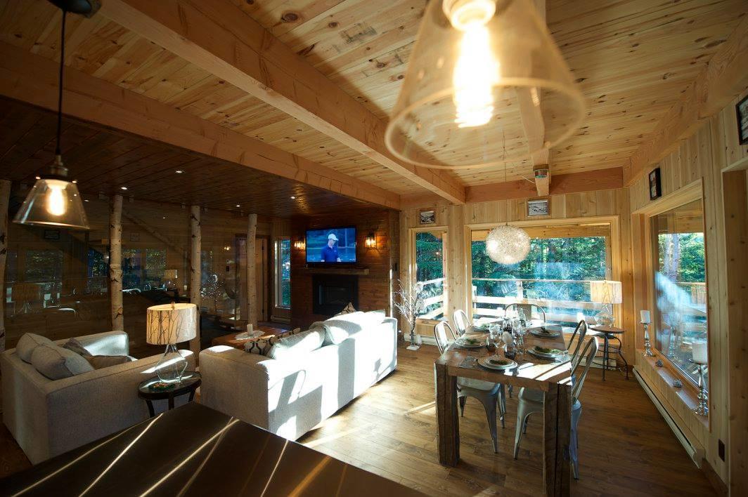 לה מלבאי Les Bouleaux - Les Chalets Spa Canada מראה חיצוני תמונה