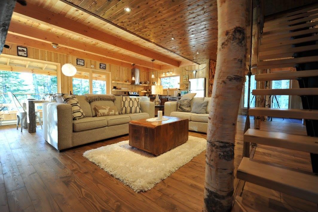 לה מלבאי Les Bouleaux - Les Chalets Spa Canada מראה חיצוני תמונה