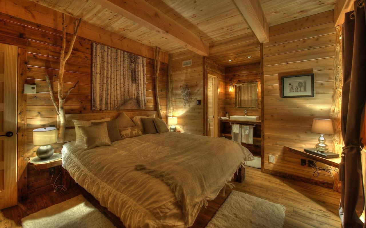 לה מלבאי Les Bouleaux - Les Chalets Spa Canada מראה חיצוני תמונה